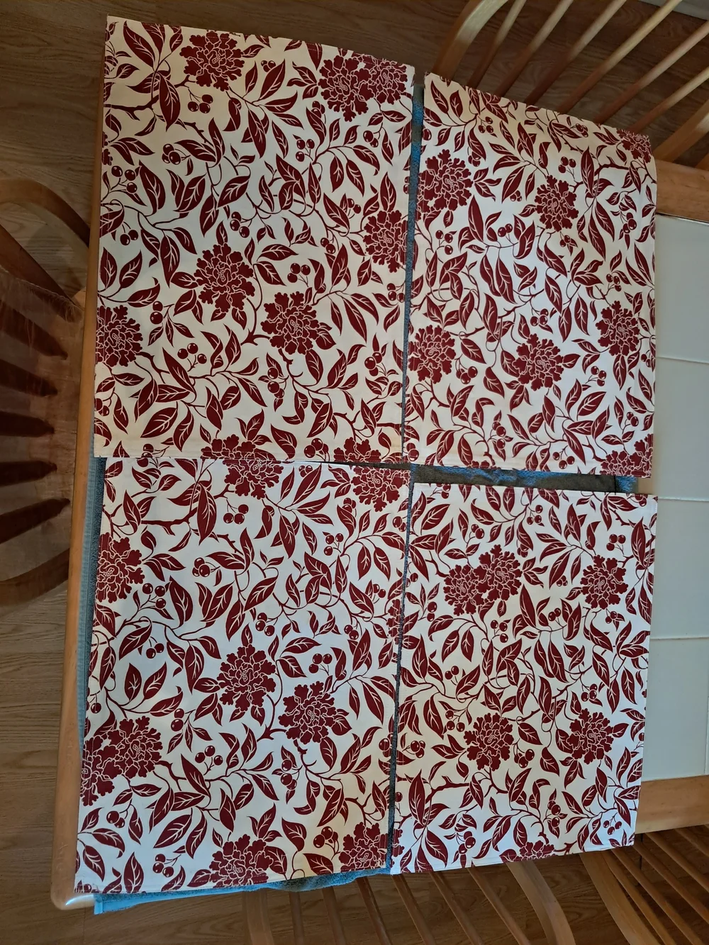 Lauren Ralph Lauren Red Floral Placemats Set Of 4 Christmas Cotton NWT 15x19